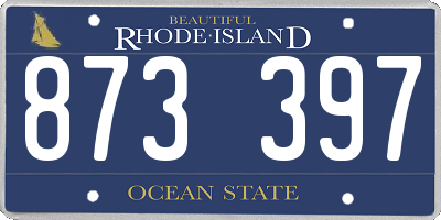 RI license plate 873397