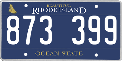 RI license plate 873399