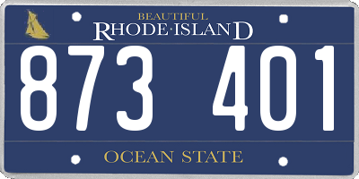 RI license plate 873401