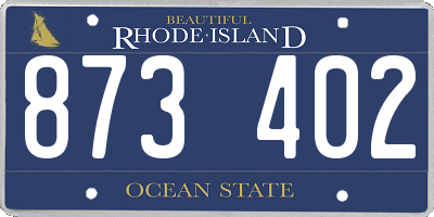 RI license plate 873402