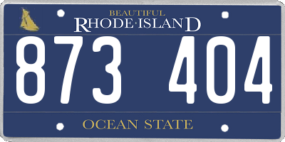 RI license plate 873404
