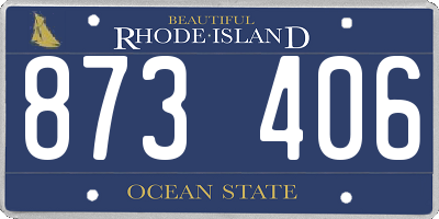 RI license plate 873406