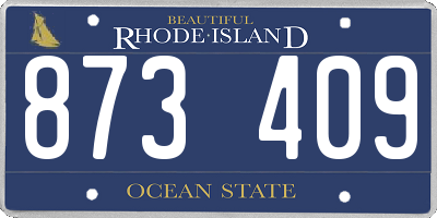 RI license plate 873409