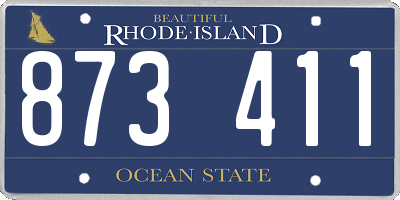 RI license plate 873411