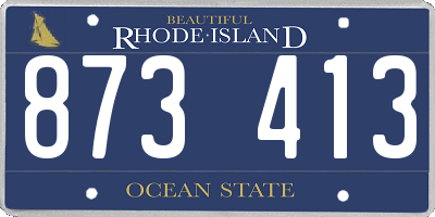 RI license plate 873413