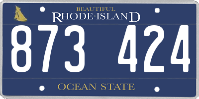 RI license plate 873424