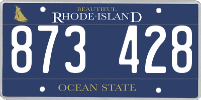 RI license plate 873428