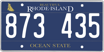 RI license plate 873435