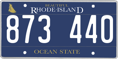 RI license plate 873440
