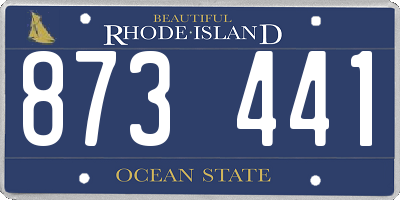 RI license plate 873441