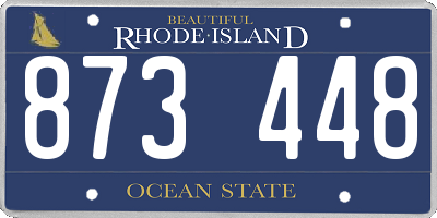 RI license plate 873448