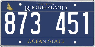RI license plate 873451
