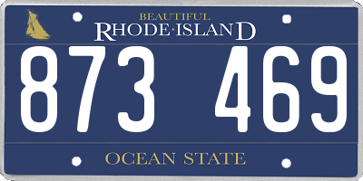 RI license plate 873469