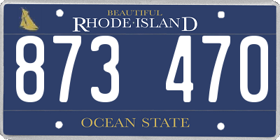 RI license plate 873470