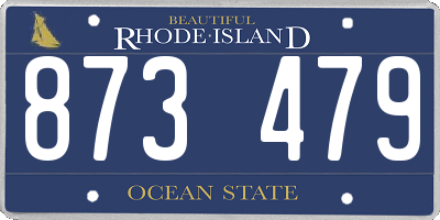 RI license plate 873479