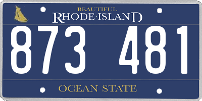 RI license plate 873481