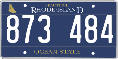 RI license plate 873484