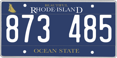 RI license plate 873485
