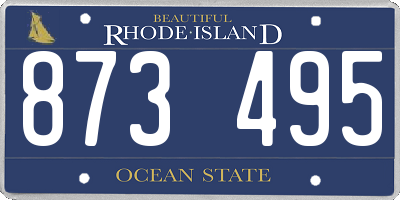 RI license plate 873495