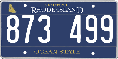 RI license plate 873499