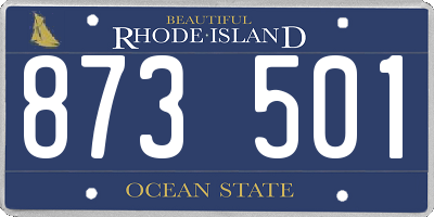 RI license plate 873501