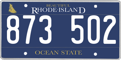 RI license plate 873502