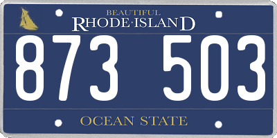 RI license plate 873503