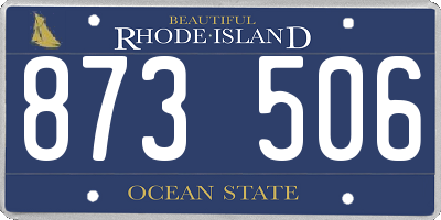 RI license plate 873506