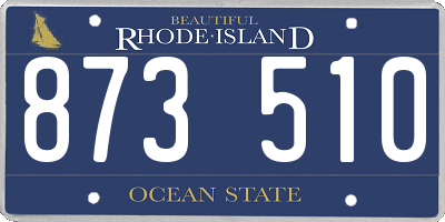 RI license plate 873510