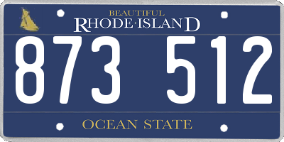 RI license plate 873512