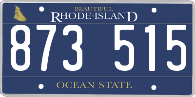 RI license plate 873515