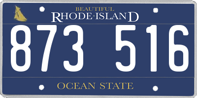RI license plate 873516
