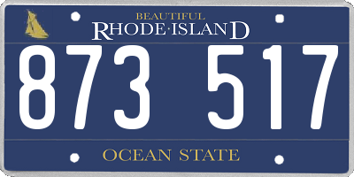 RI license plate 873517