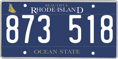 RI license plate 873518
