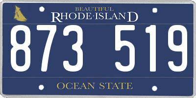 RI license plate 873519