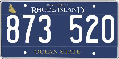 RI license plate 873520