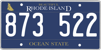 RI license plate 873522