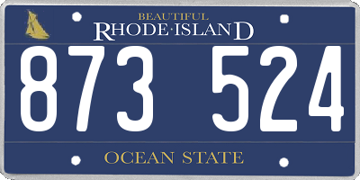 RI license plate 873524