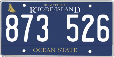 RI license plate 873526