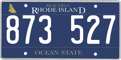 RI license plate 873527
