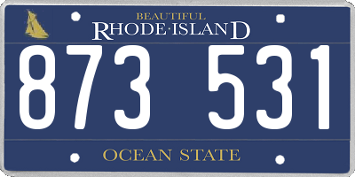 RI license plate 873531