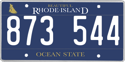 RI license plate 873544