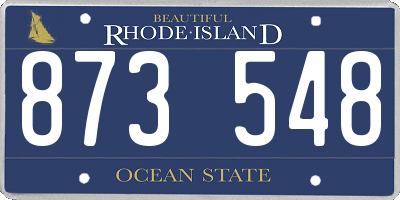 RI license plate 873548