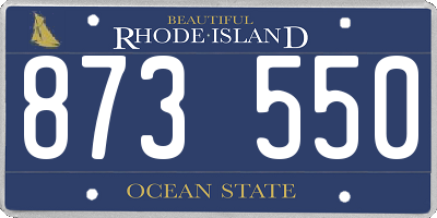 RI license plate 873550