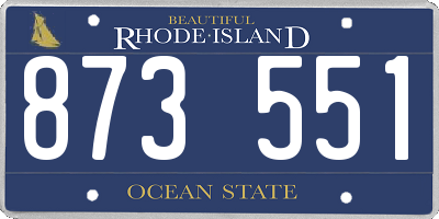 RI license plate 873551