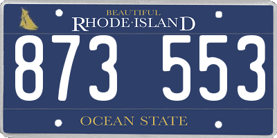RI license plate 873553