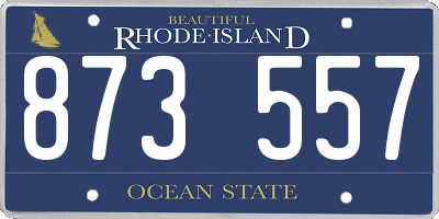 RI license plate 873557