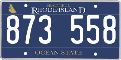 RI license plate 873558
