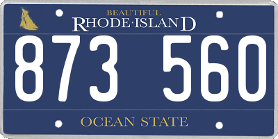RI license plate 873560