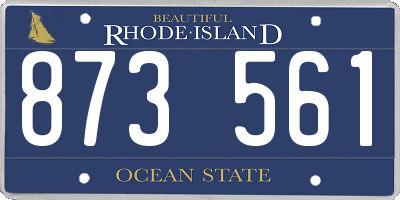 RI license plate 873561